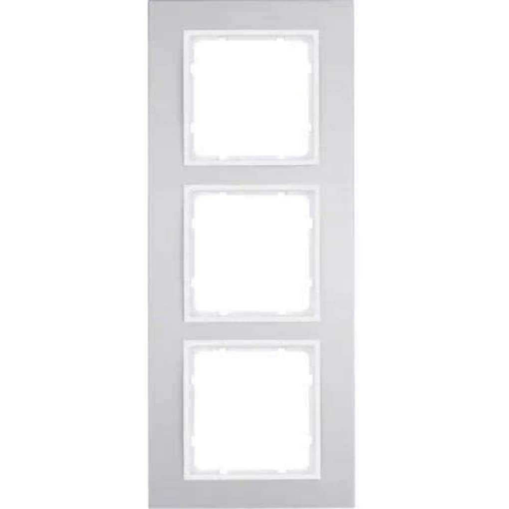 Berker 10133904 Rahmen 3fach, B.3, Alu/polarweiß matt, Aluminium eloxiert Mesch Shop Berker 10133904 Rahmen 3fach, B.3, Alu/polarweiß matt, Aluminium eloxiert Mesch Shop